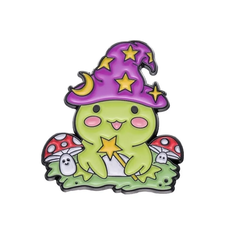 Cartoon Style Pin Frog Alloy Plating Unisex Brooches