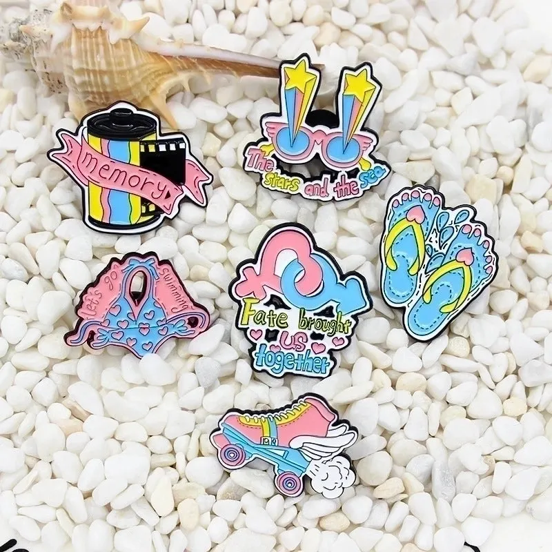 Cartoon Style Pin Letter Star Alloy Unisex Brooches