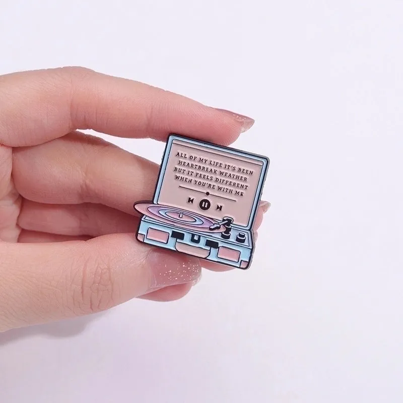 Cartoon Style Pin Phone Alloy Stoving Varnish Women's Brooches