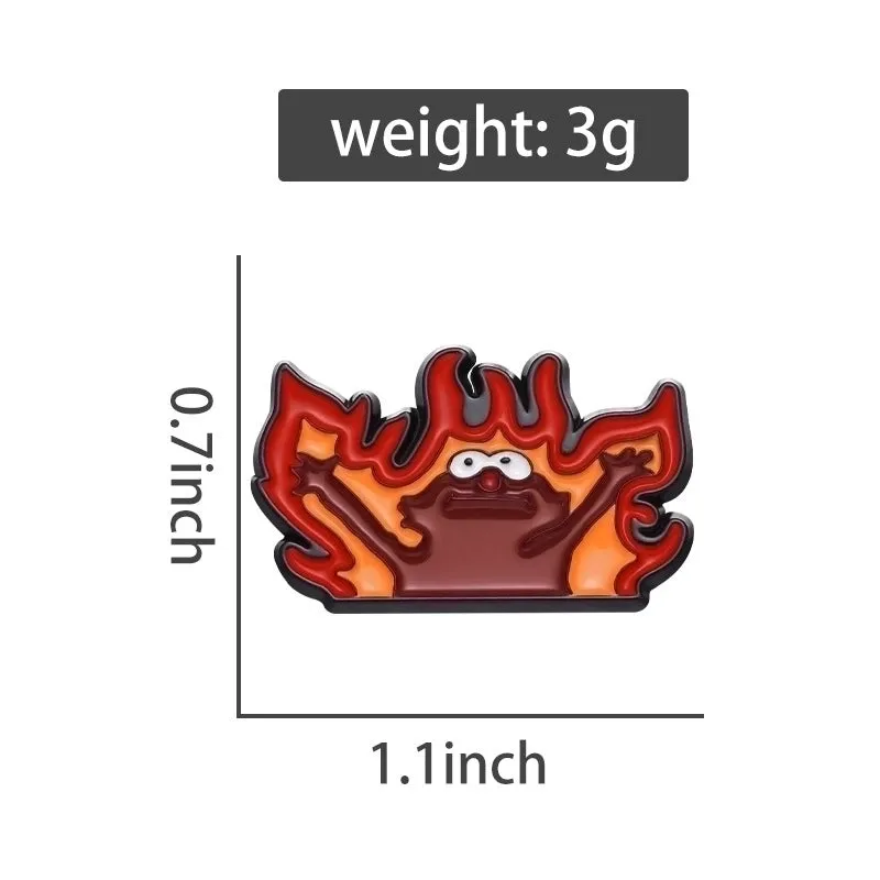 Cartoon Style Simple Style Pin Flame Alloy Plating Unisex Brooches