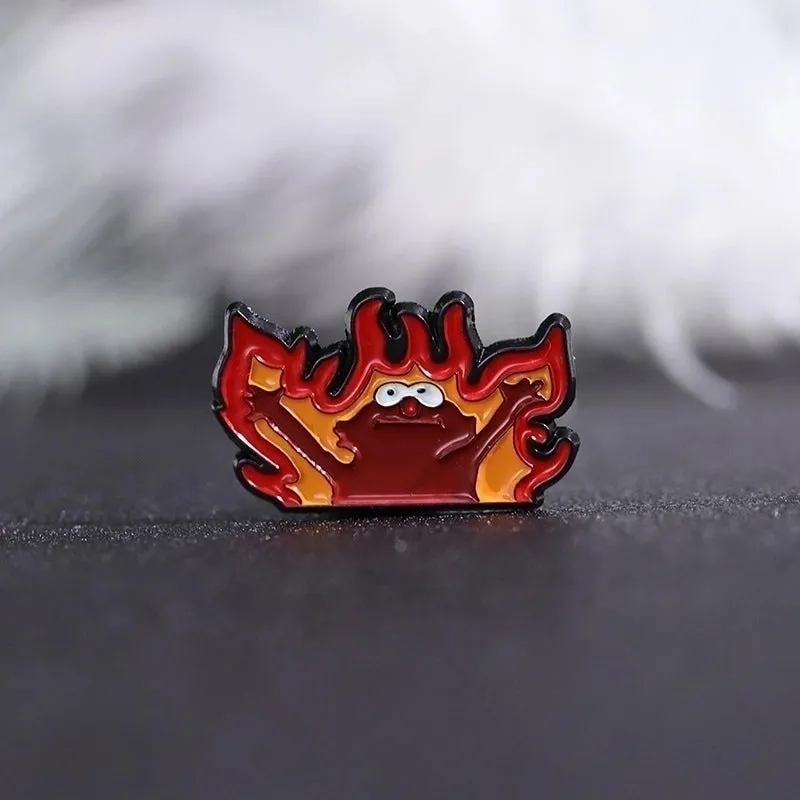 Cartoon Style Simple Style Pin Flame Alloy Plating Unisex Brooches