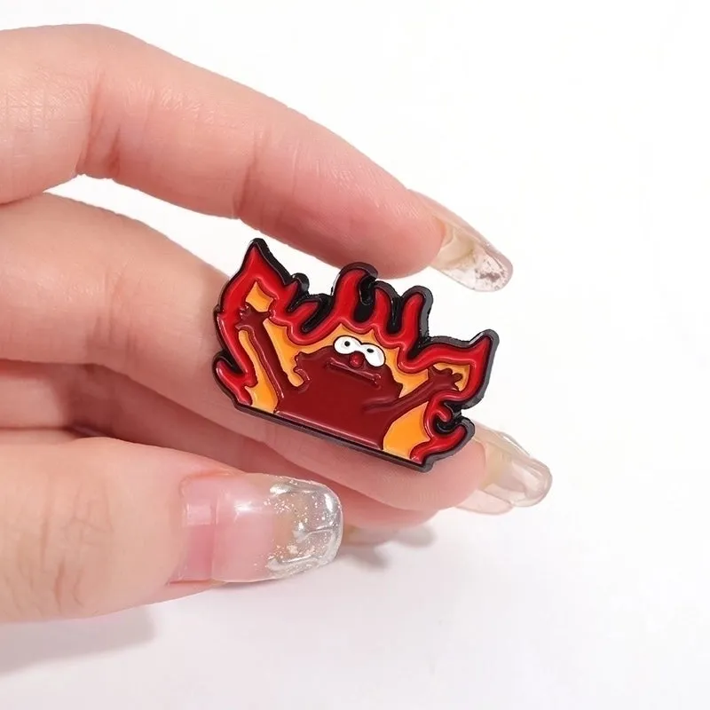 Cartoon Style Simple Style Pin Flame Alloy Plating Unisex Brooches