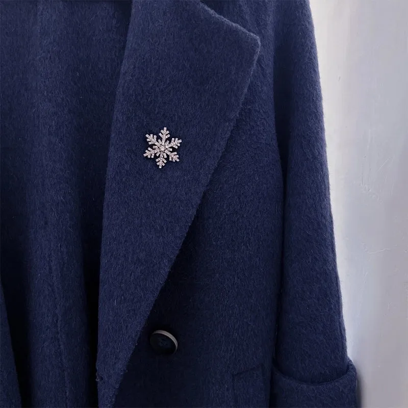 Cartoon Style Snowflake Alloy Pearl Metal Rhinestones Unisex Brooches