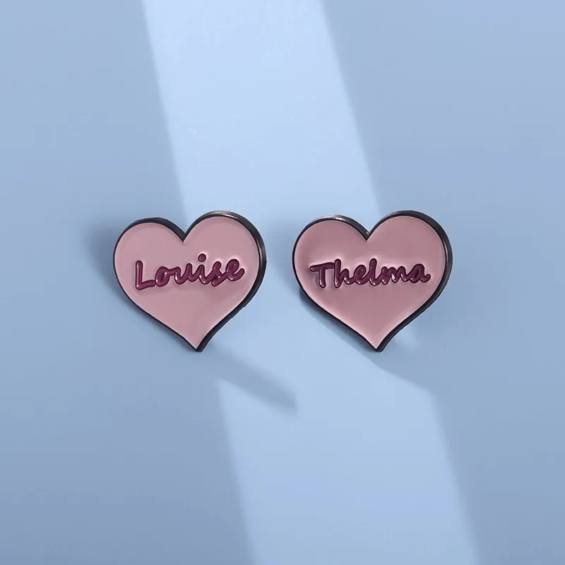 Cartoon Style Sweet Letter Heart Shape Alloy Stamping Stoving Varnish Plating Unisex Brooches