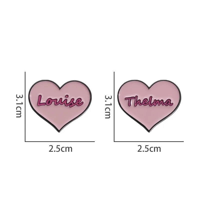 Cartoon Style Sweet Letter Heart Shape Alloy Stamping Stoving Varnish Plating Unisex Brooches