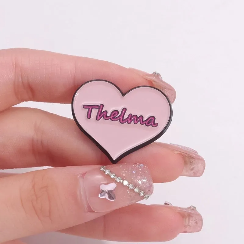 Cartoon Style Sweet Letter Heart Shape Alloy Stamping Stoving Varnish Plating Unisex Brooches