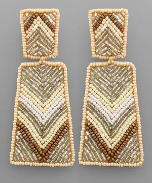 Chevron Seed Bead Earring