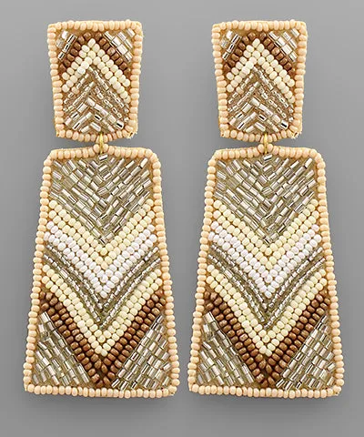 Chevron Seed Bead Earring