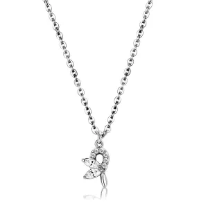 CJ088 Wholesale Women's Stainless Steel AAA Grade CZ Clear Chain Pendant