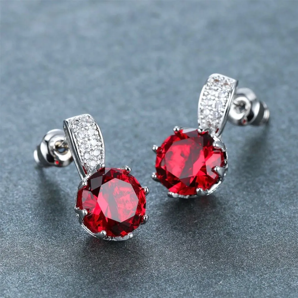 Classic Diamante Crystal Women's Stud Earrings