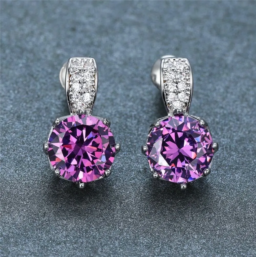 Classic Diamante Crystal Women's Stud Earrings