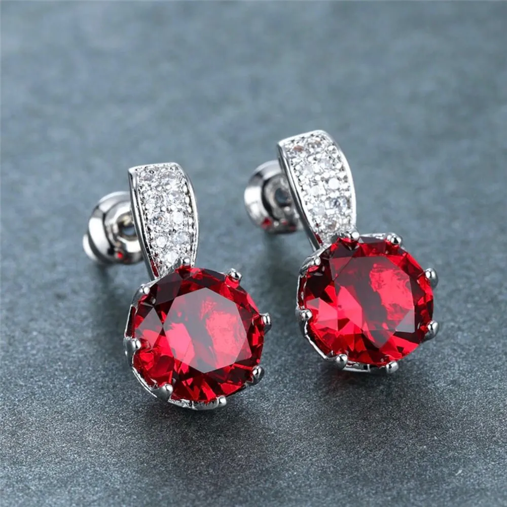 Classic Diamante Crystal Women's Stud Earrings