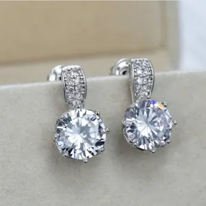 Classic Diamante Crystal Women's Stud Earrings