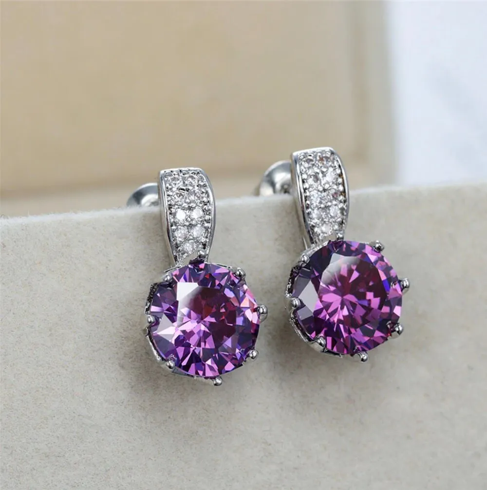 Classic Diamante Crystal Women's Stud Earrings