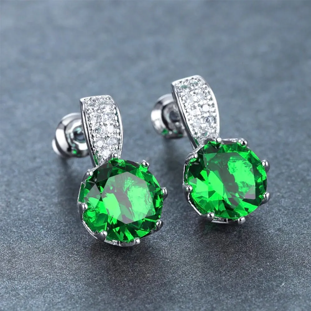 Classic Diamante Crystal Women's Stud Earrings