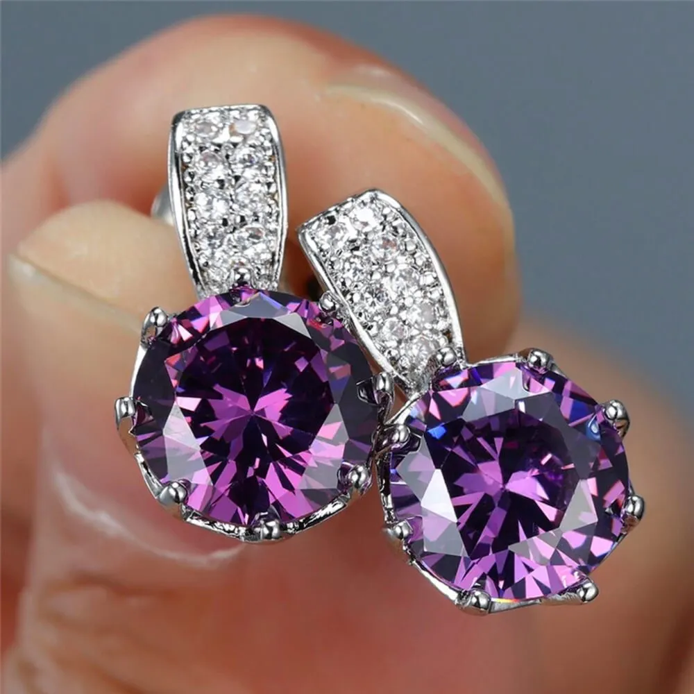 Classic Diamante Crystal Women's Stud Earrings