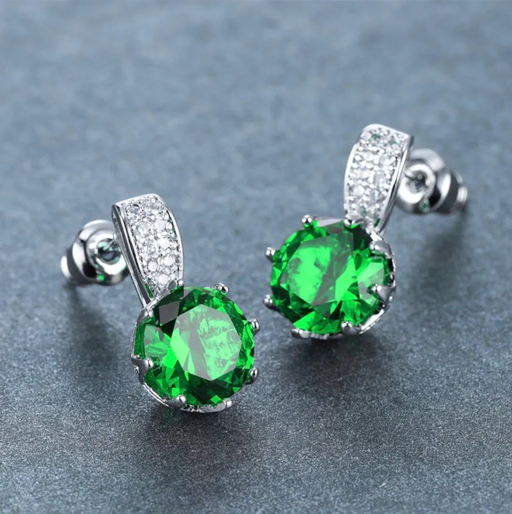 Classic Diamante Crystal Women's Stud Earrings