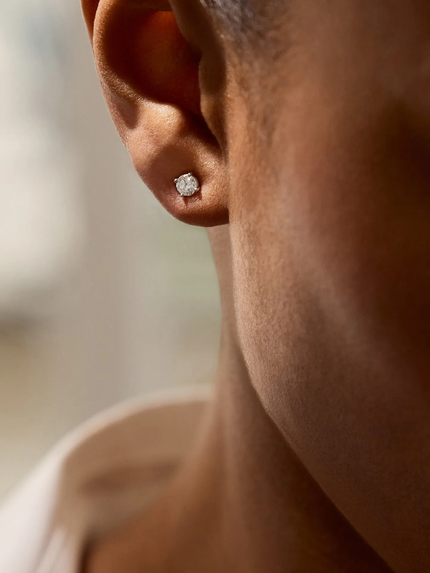 Classic Platinum Diamond Stud Earrings