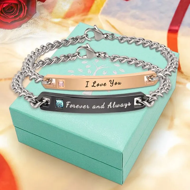 Custom Couple Bracelet for Your Lover, Personalized Couples Bracelets for Him,Her