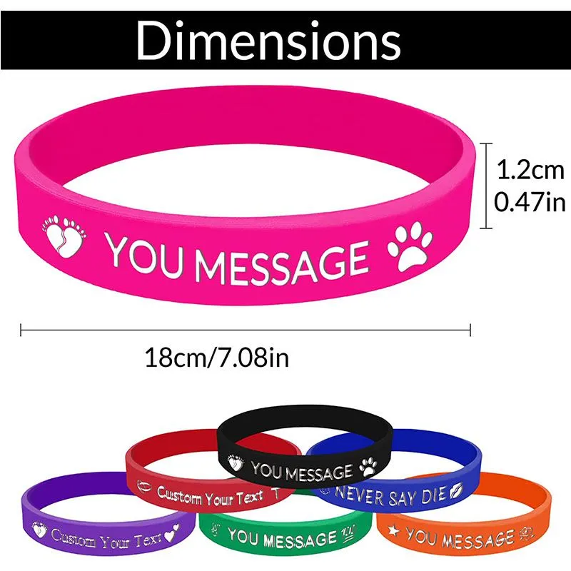 Custom Rubber Bracelets, Custom Silicone Bracelets