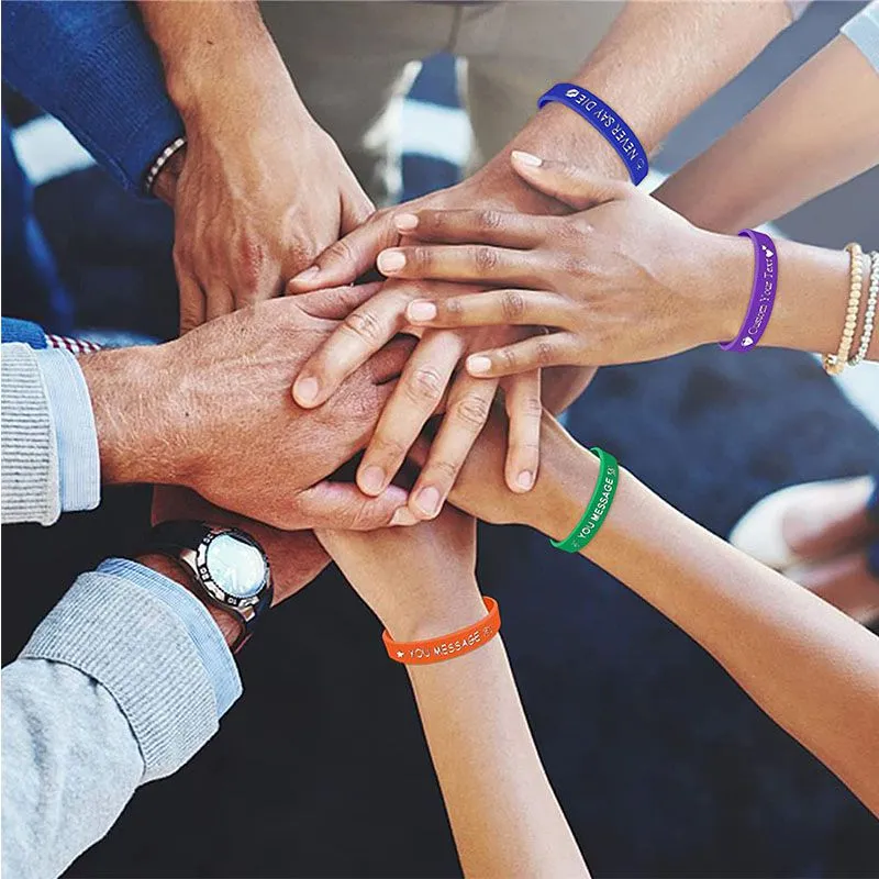 Custom Rubber Bracelets, Custom Silicone Bracelets