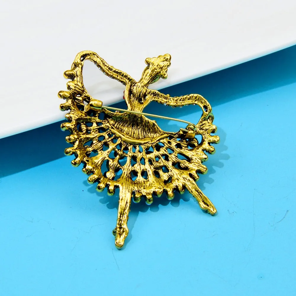 Cute Dance Girl Brooches For Women