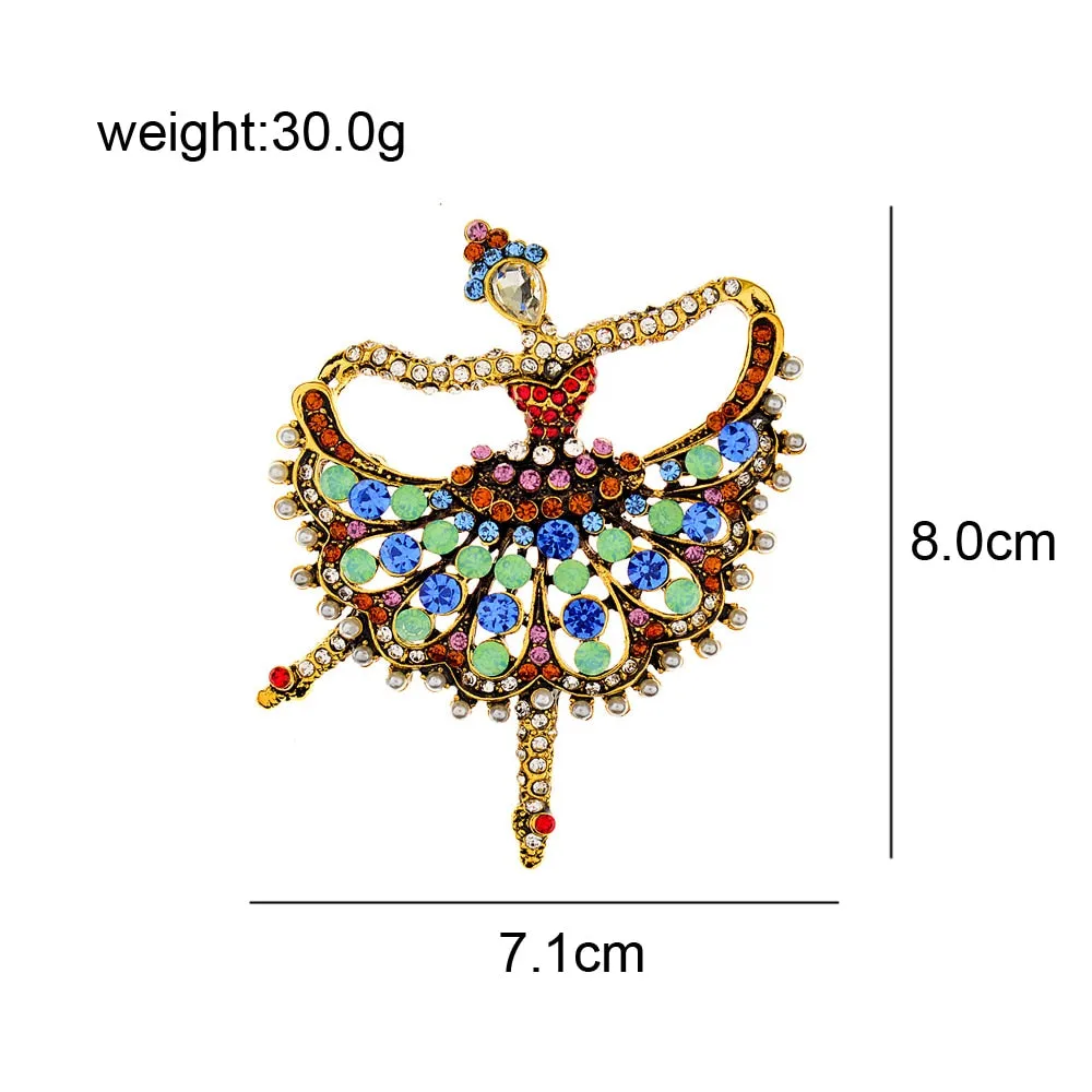 Cute Dance Girl Brooches For Women