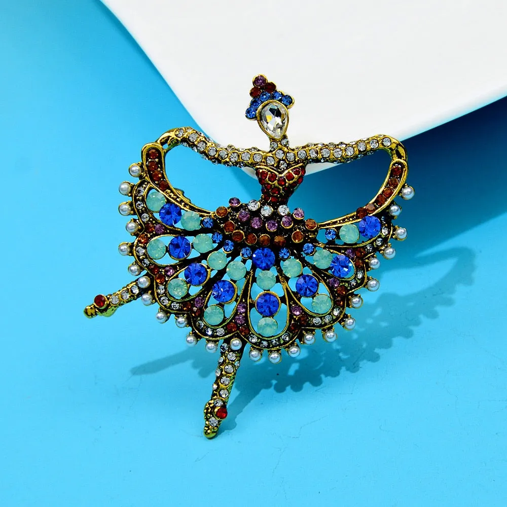 Cute Dance Girl Brooches For Women