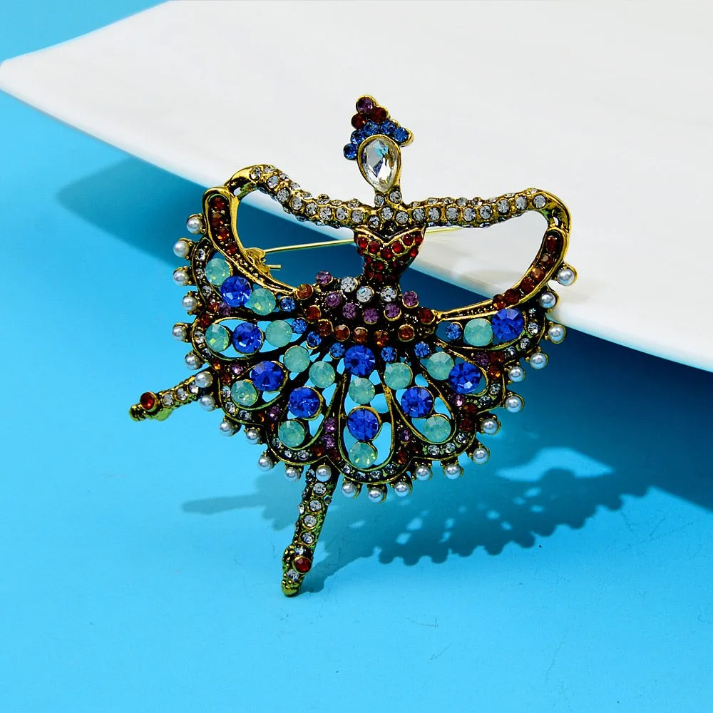 Cute Dance Girl Brooches For Women
