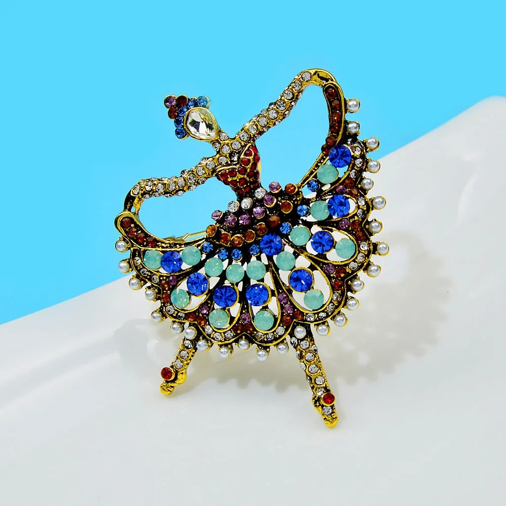 Cute Dance Girl Brooches For Women