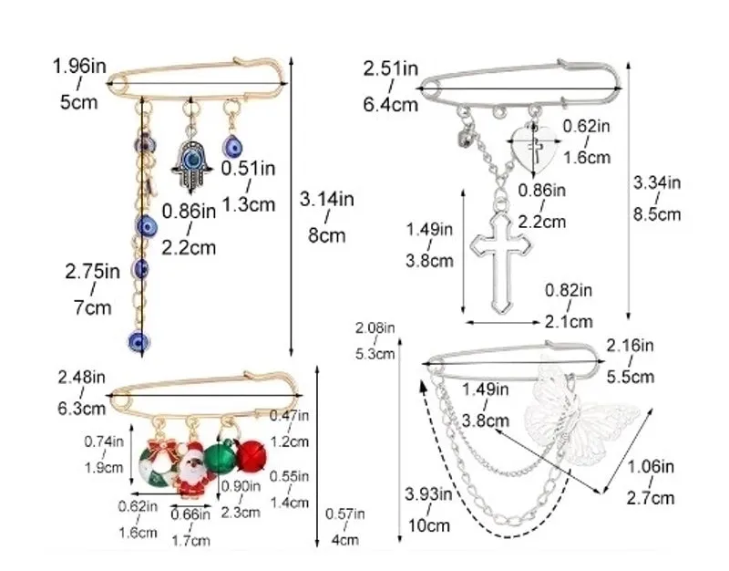 Cute Pin Devil's Eye Heart Shape Butterfly Alloy Plating Unisex Brooches