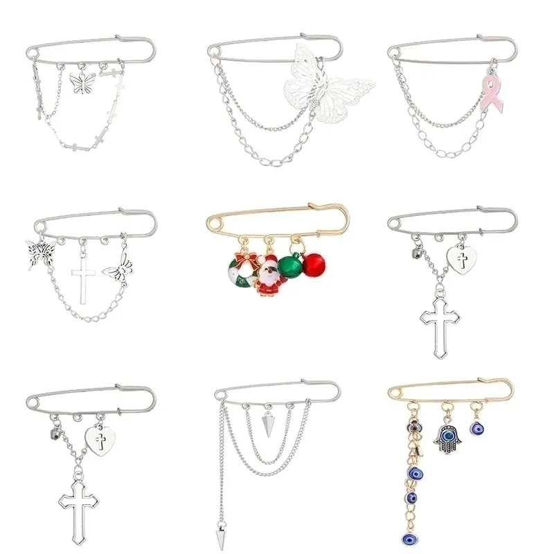 Cute Pin Devil's Eye Heart Shape Butterfly Alloy Plating Unisex Brooches