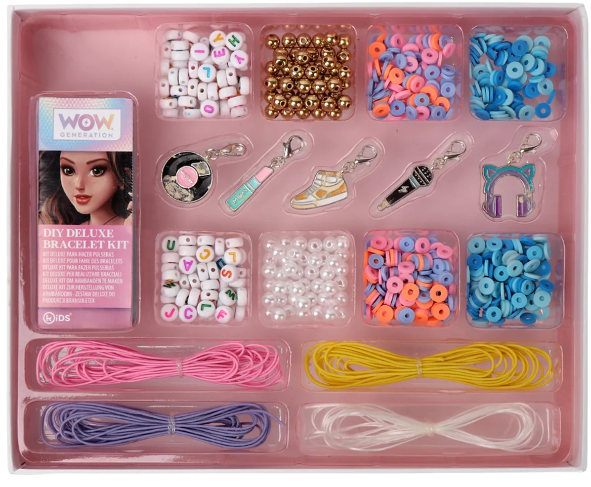 Deluxe Diy Kit With 5 Metal Charms Bracelets Wow Generation