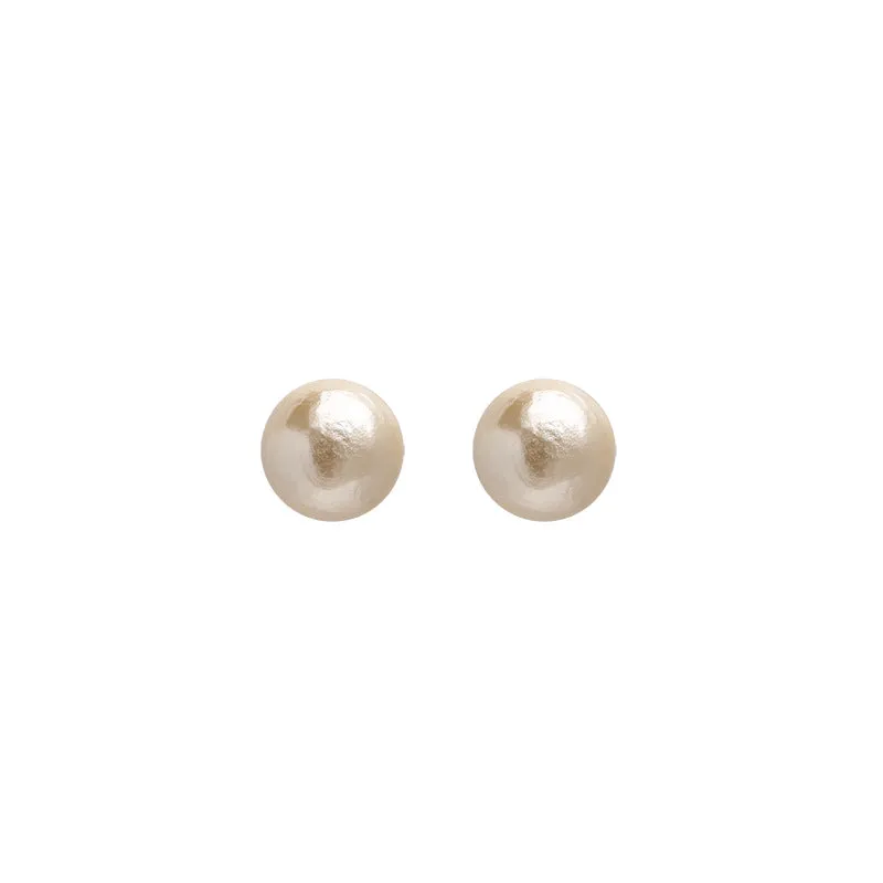 Earrings - Retro Cotton Pearl Earrings Women's French Style Earrings