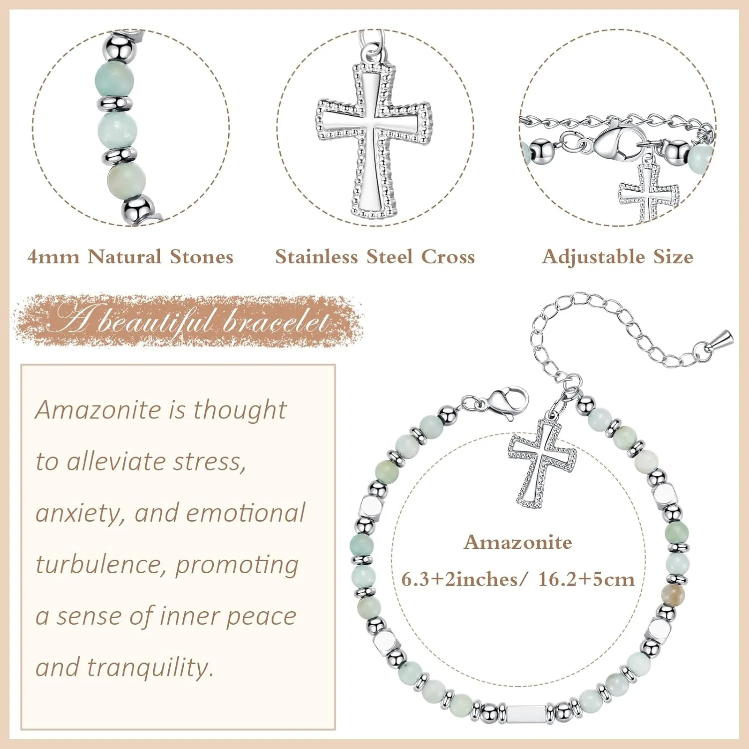 Easter Gift for Kids - Communion Baptism Confirmation First Penance Gifts for Girls - Cross Charm Bracelets Christian Jewelry for Girls Daughter Granddaughter
