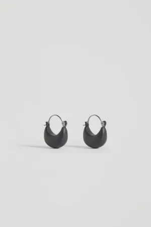 Elk Ellik Short Hoop Earring - Black