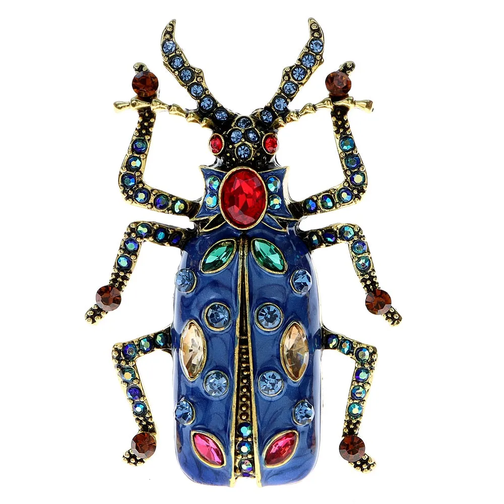 Enamel Bug Beetle Brooches For Women Summer Fashion Pin Jewelry