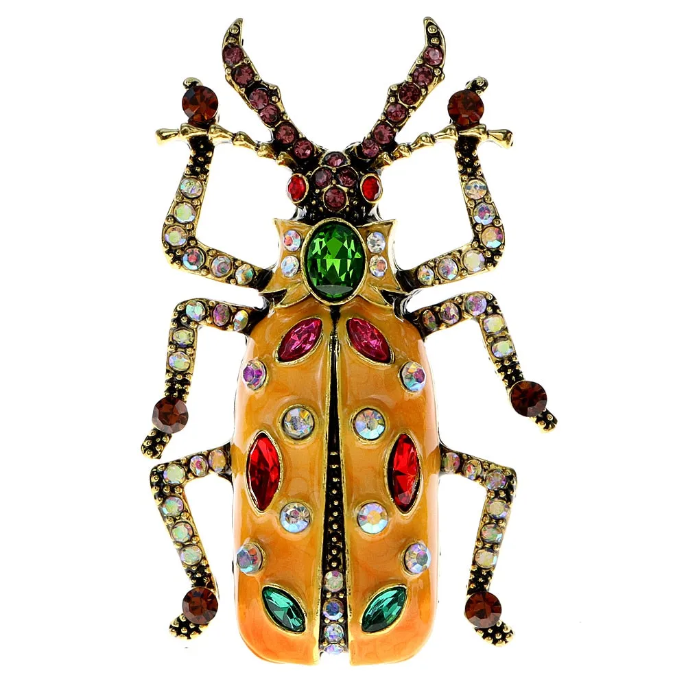 Enamel Bug Beetle Brooches For Women Summer Fashion Pin Jewelry
