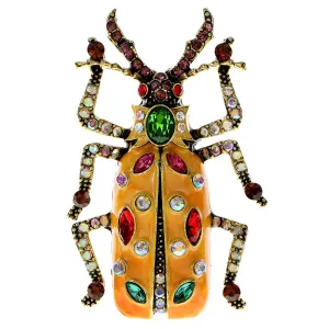 Enamel Bug Beetle Brooches For Women Summer Fashion Pin Jewelry