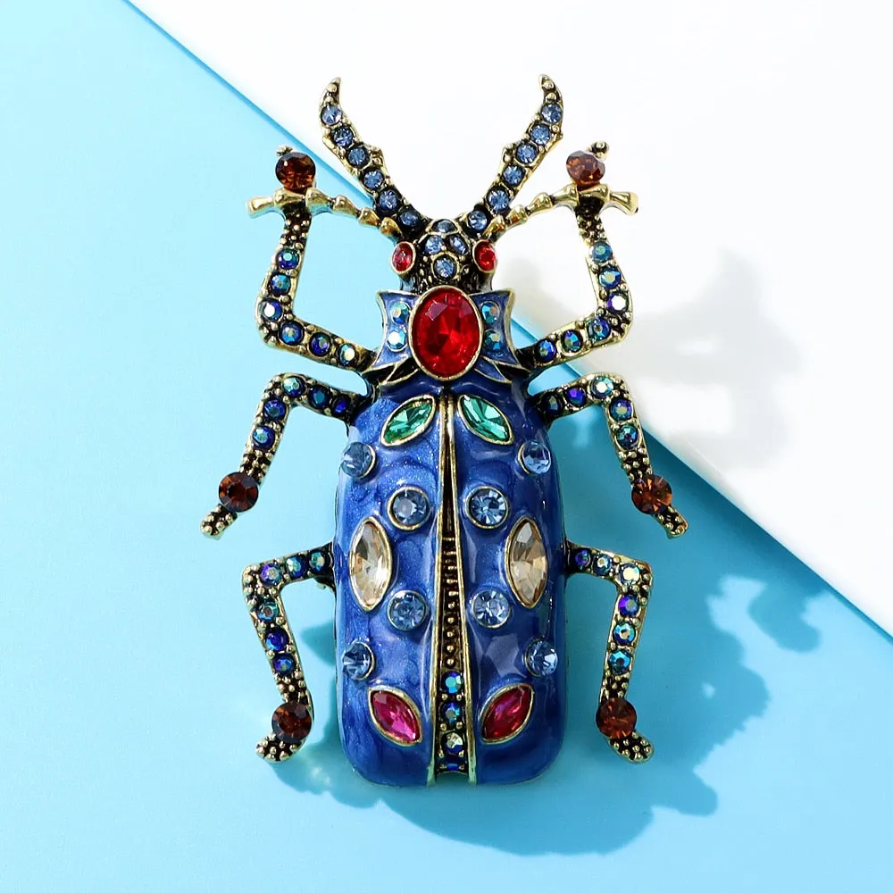 Enamel Bug Beetle Brooches For Women Summer Fashion Pin Jewelry