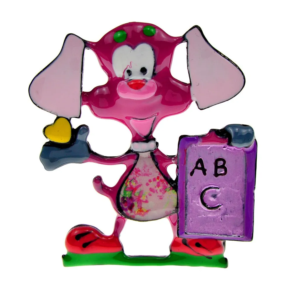Enamel Cute Dog Brooches For Women