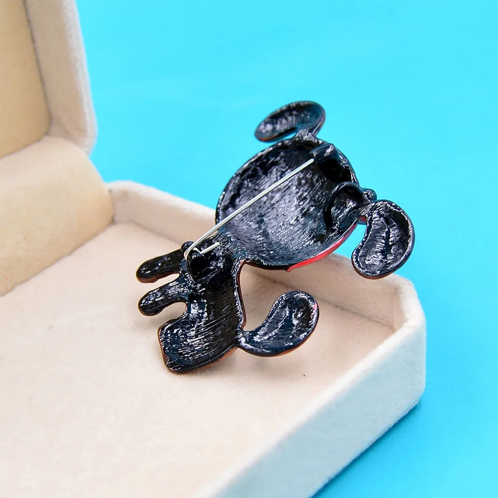 Enamel Dog Brooch Cute Puppy Brooches For Women