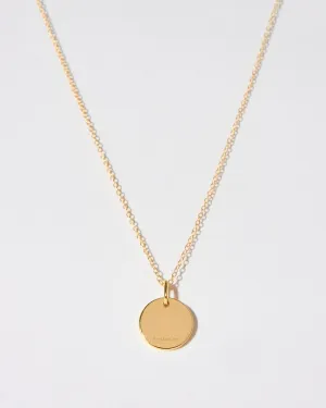 ENGRAVED CABLE CHARM NECKLACE