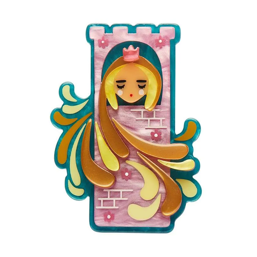 Erstwilder Let Your Hair Down Brooch