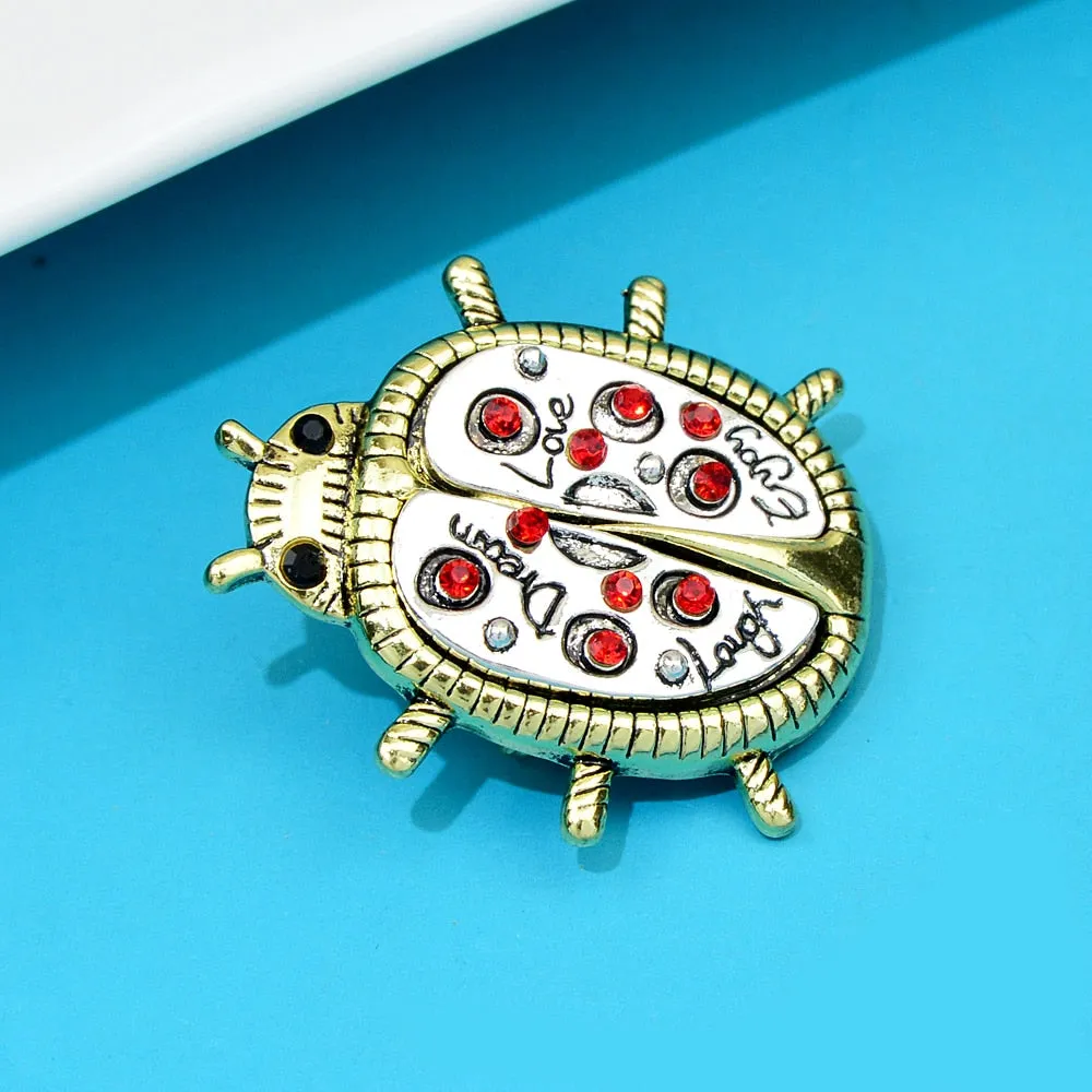 Everyday Love Dream Laugh Ladybug Brooch