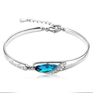 Fashion crystal bracelet for women vintage 925 sterling silver bracelet fashion jewelry romantic gift for Women