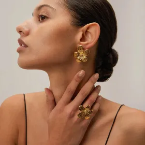 French Tulip Retro Flower Earrings