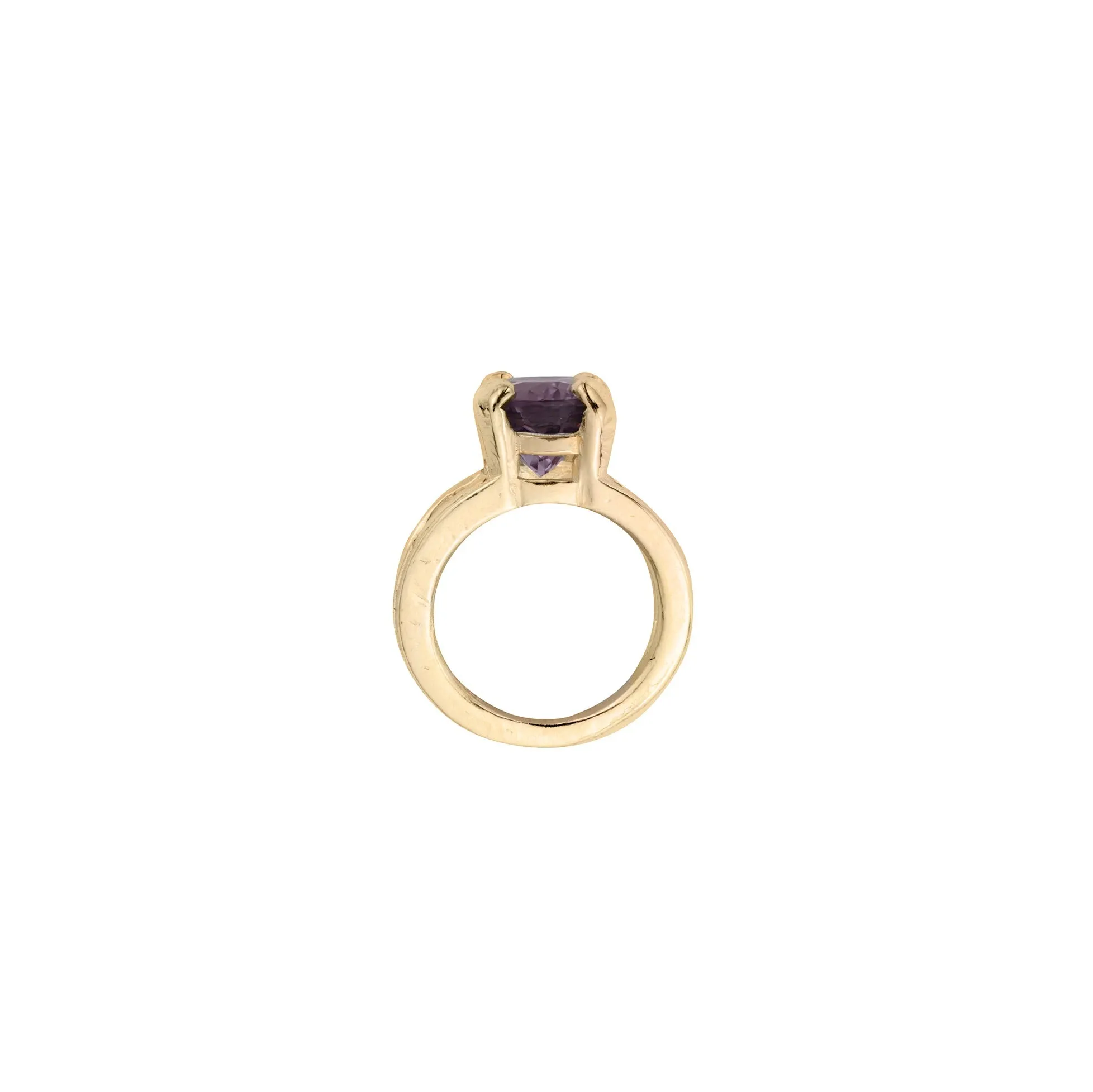 Gold Amethyst Maxi Claw Ring