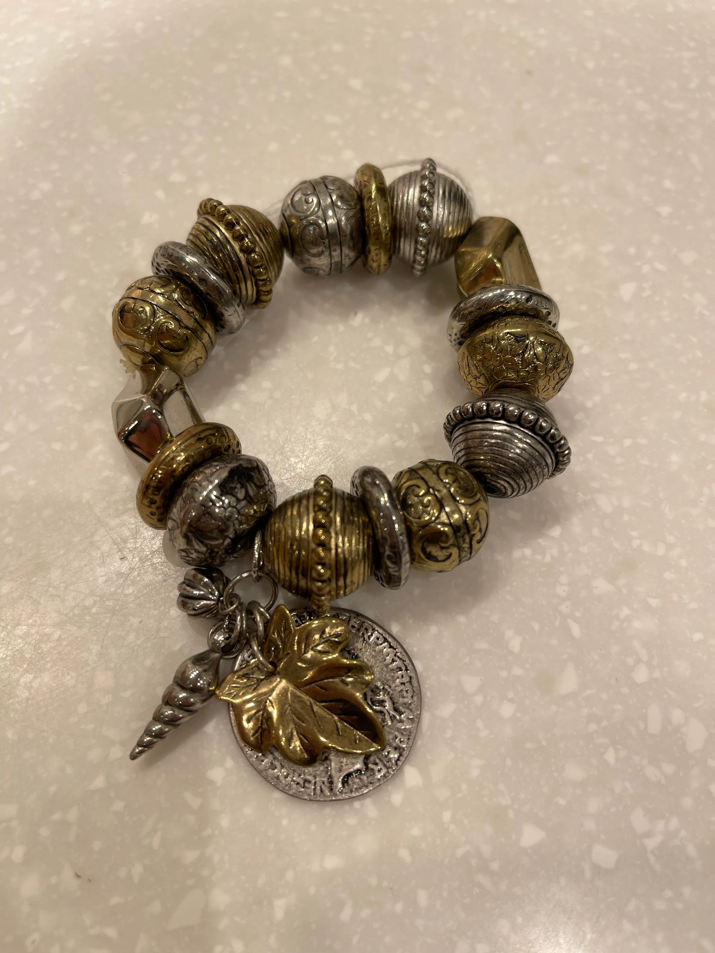Gold & Silver Ball Detailed Bracelet