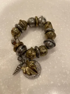 Gold & Silver Ball Detailed Bracelet
